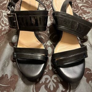 ANTONIO MELANI Black Clawdia black wedge Heels